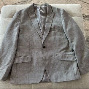 Haggar Classic Gray Plaid Sport Coat